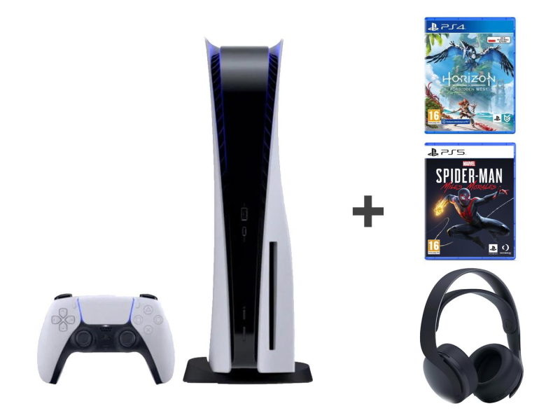 Sony Playstation 5 H.F.W. + Marvel's Spider-Man + Pulse 3D Black